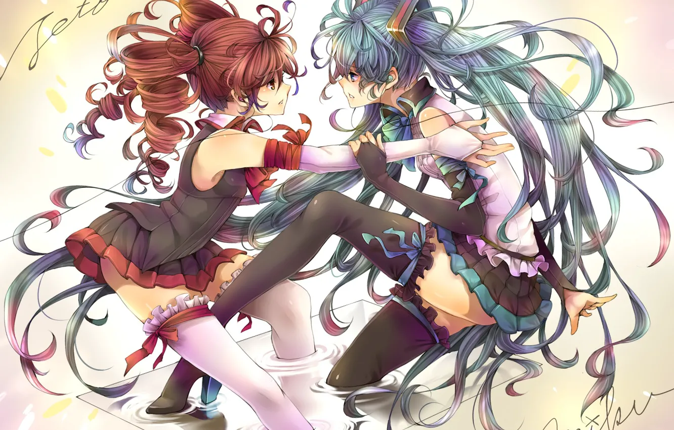 Photo wallpaper Girls, Anime, Relationship