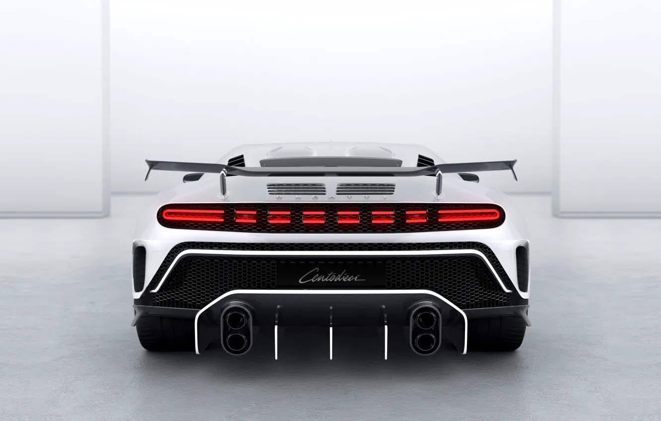 Photo wallpaper Bugatti, wing, hypercar, sportscar, 2020, One hundred and ten, Bugatti Centodieci
