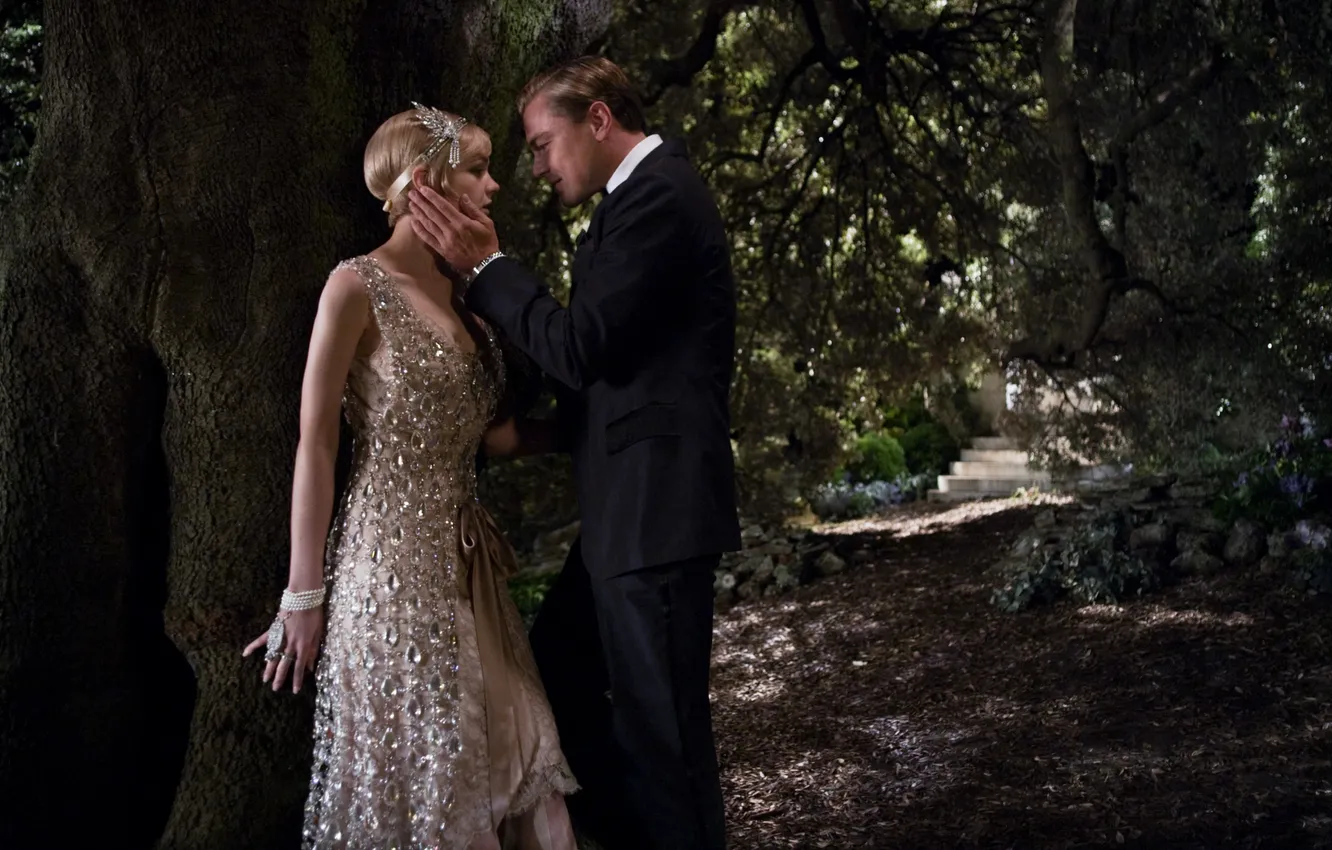 Photo wallpaper the film, branch, pair, Leonardo DiCaprio, Leonardo DiCaprio, The Great Gatsby, Carey Mulligan, Carey Mulligan