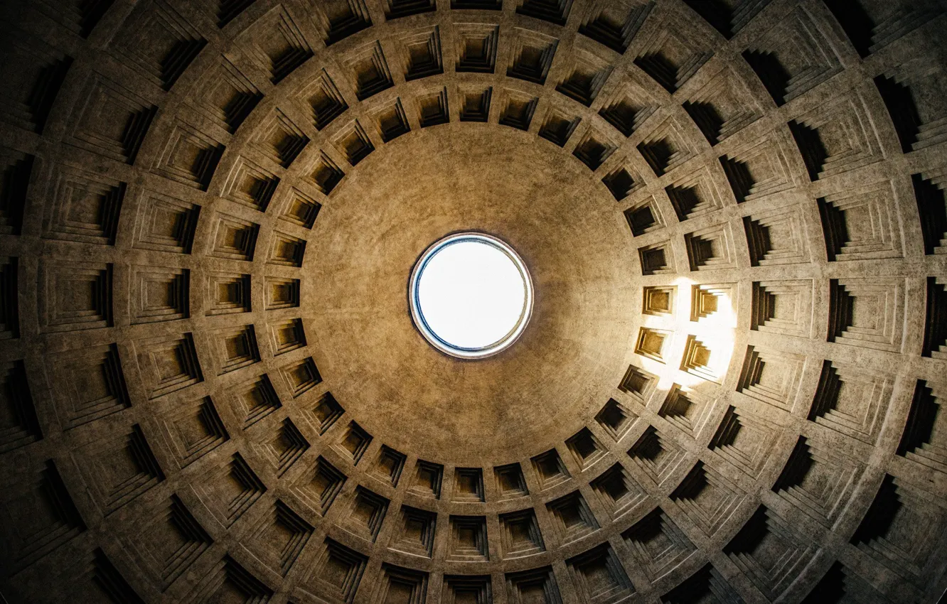 Photo wallpaper roof, circles, Budapest