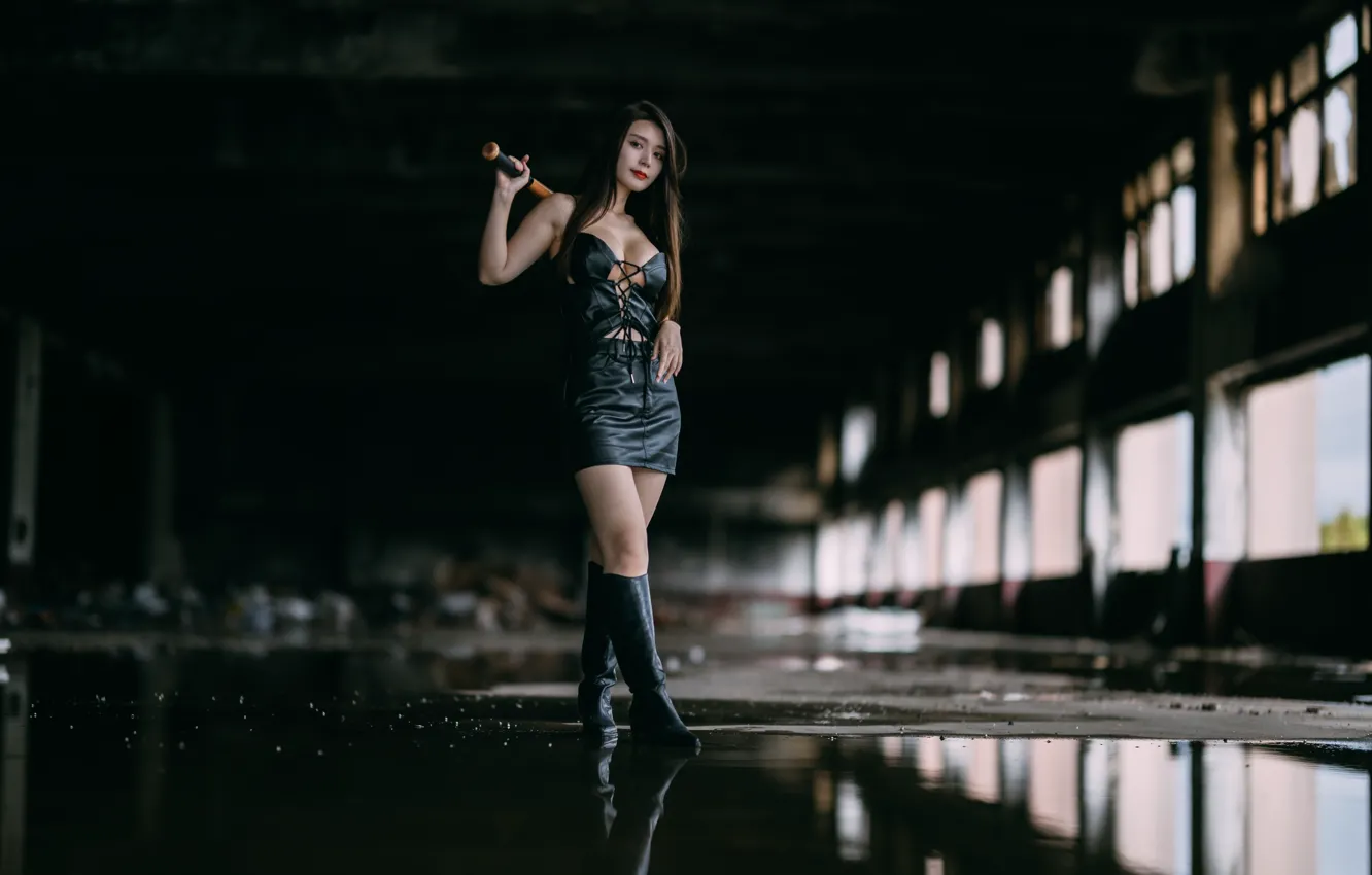 Photo wallpaper girl, Asian, bit