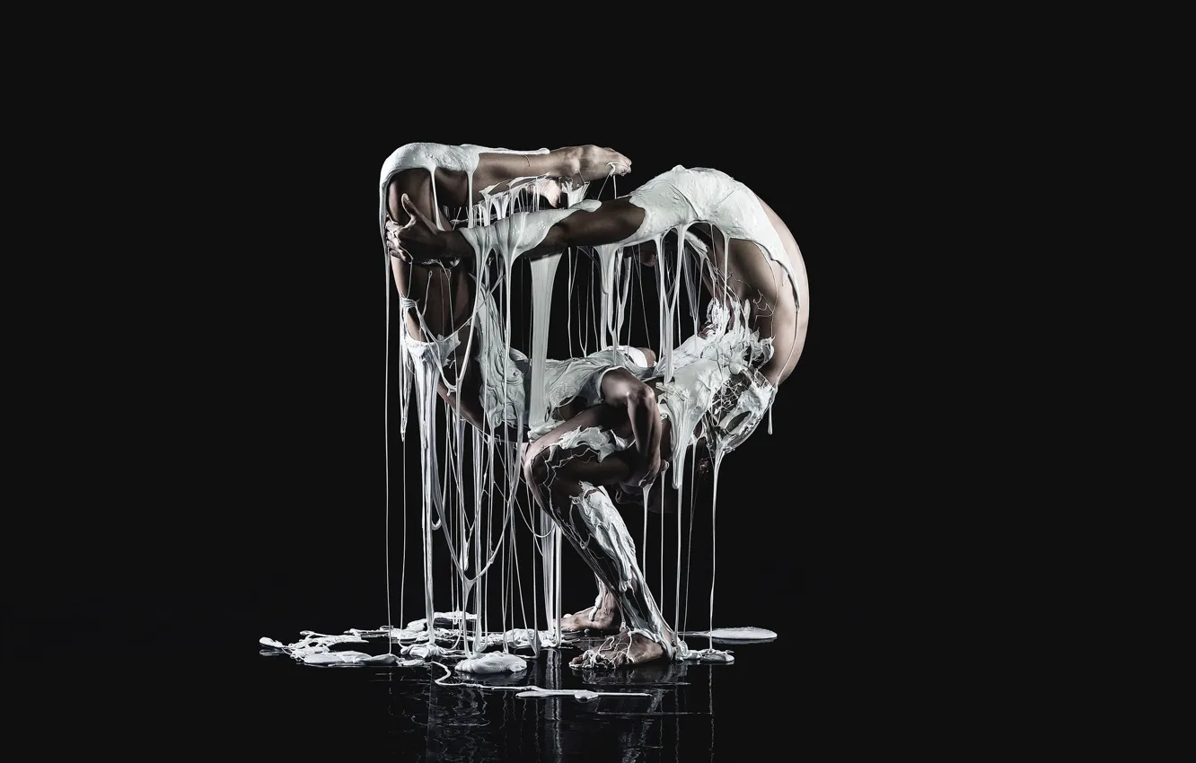 Photo wallpaper background, paint, dance, pair