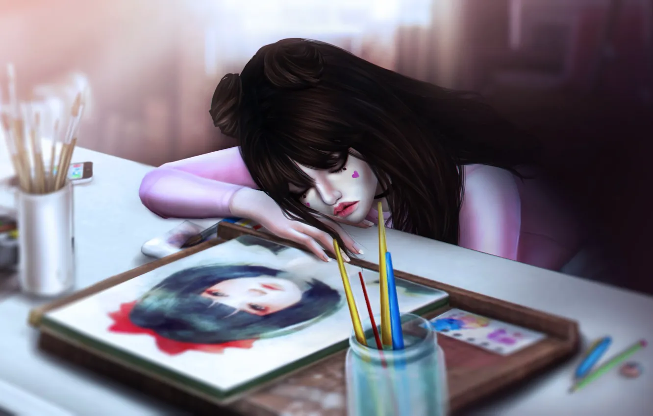 Photo wallpaper night, figure, the situation, anime, art, artist, girl, picture
