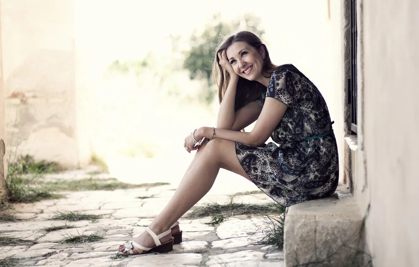 Photo wallpaper girl, mood, street