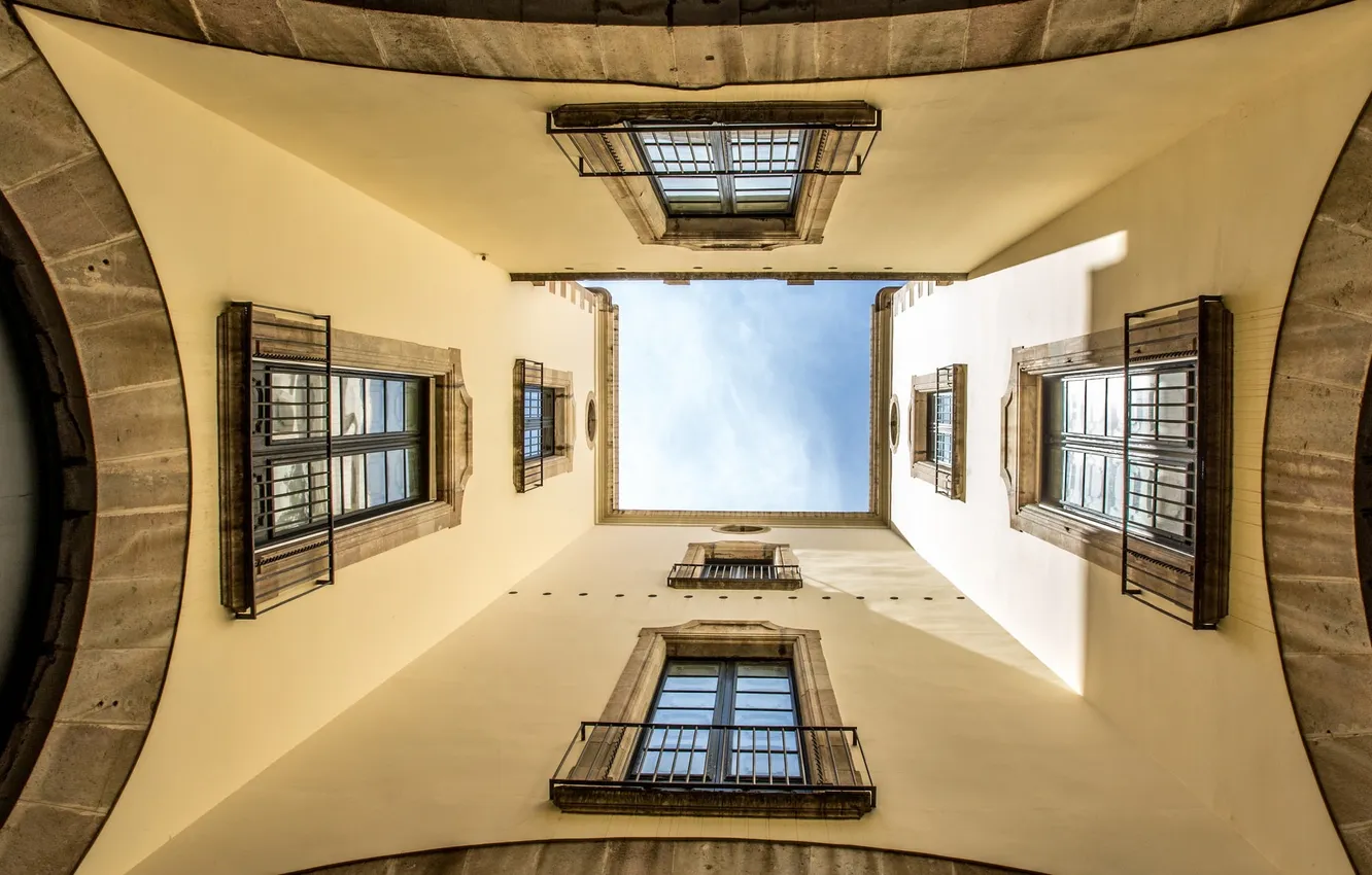 Photo wallpaper the sky, the city, home