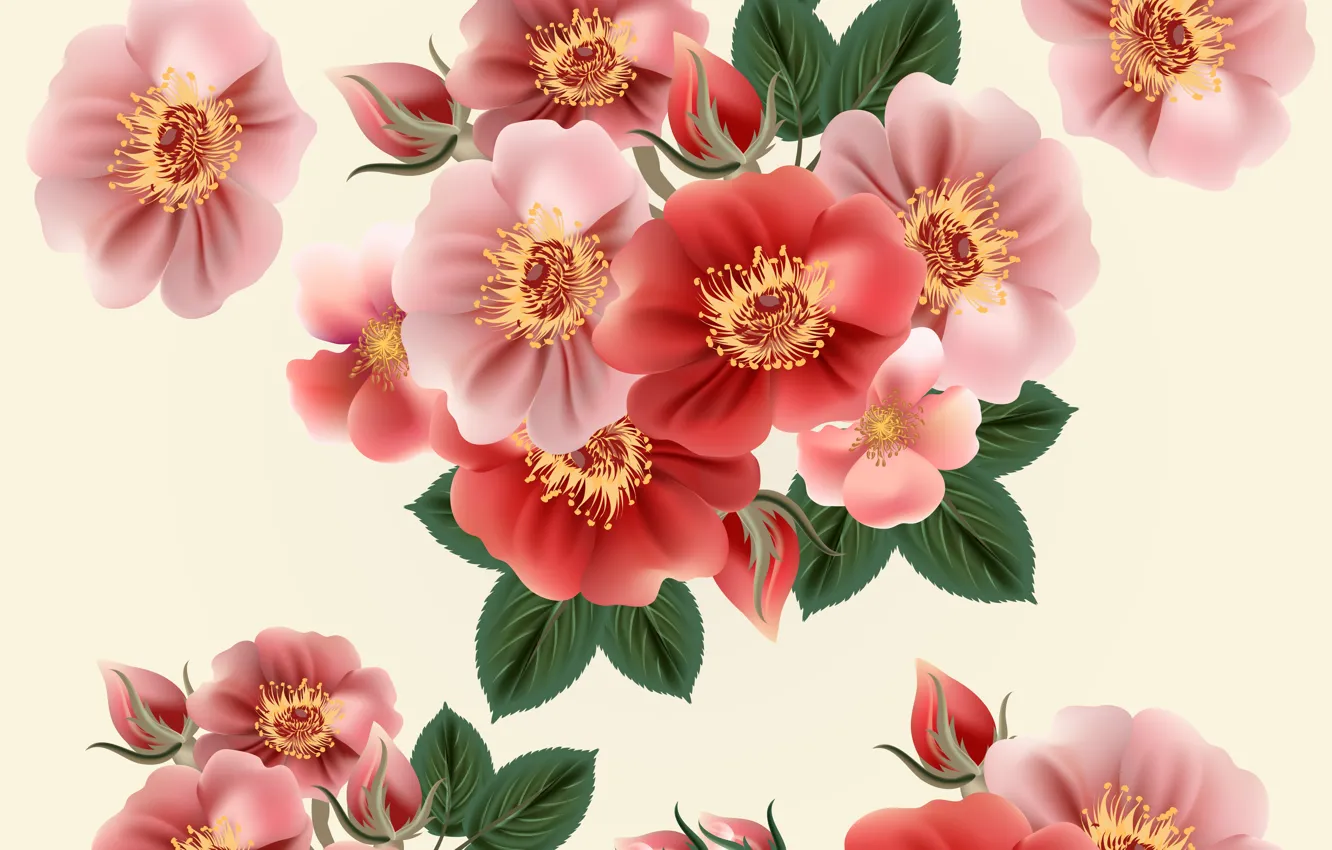 Photo wallpaper flowers, flower, coloful