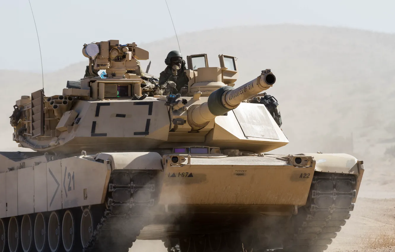 Photo wallpaper tank, USA, M1 Abrams, main battle