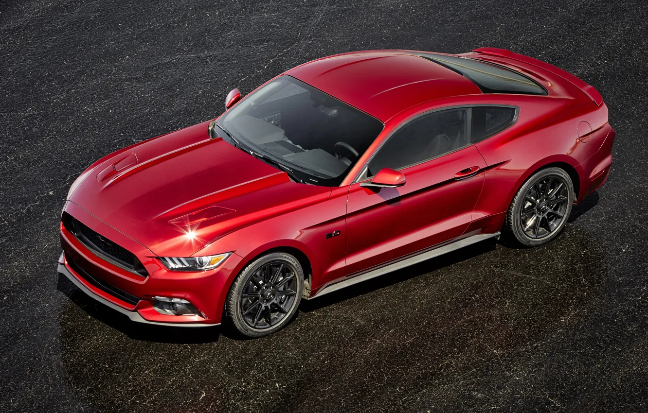 Photo wallpaper Mustang, Ford, Mustang, Ford, 2015, Black Accent