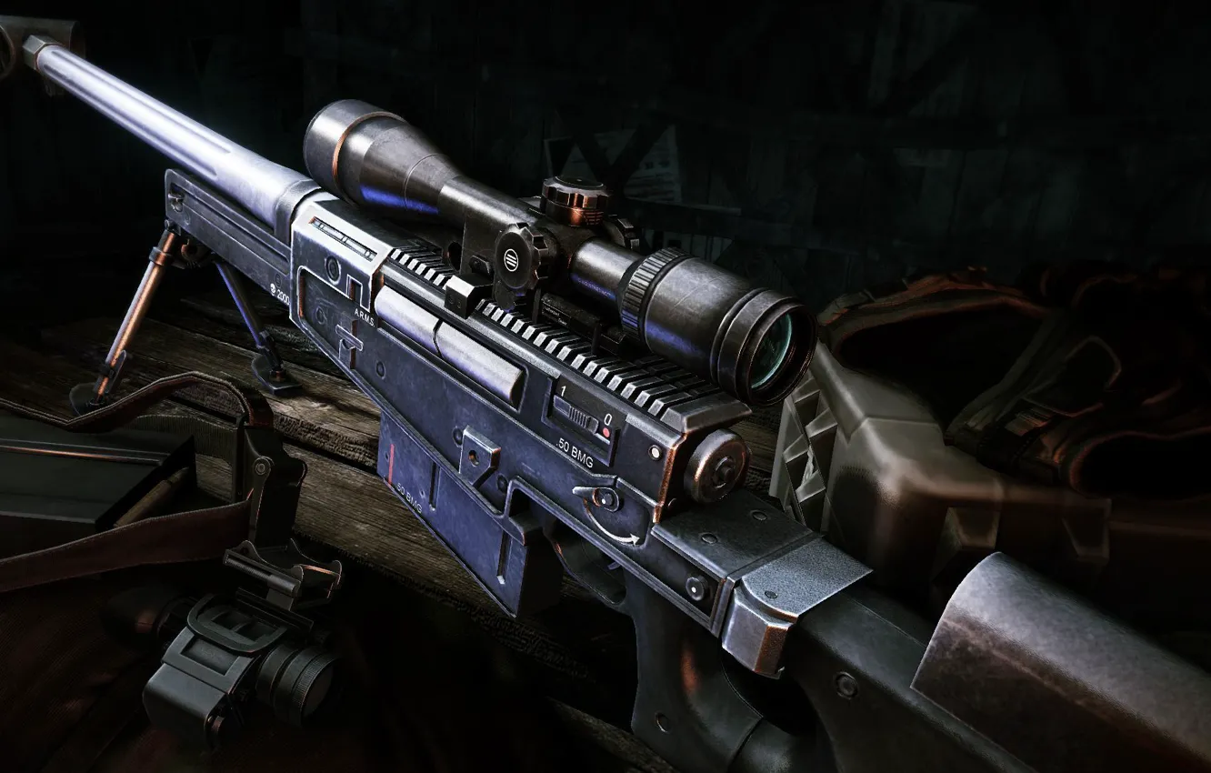 Photo wallpaper weapons, Guns, sniper rifle, Sniper Ghost Warrior 2, Accuracy International AW50
