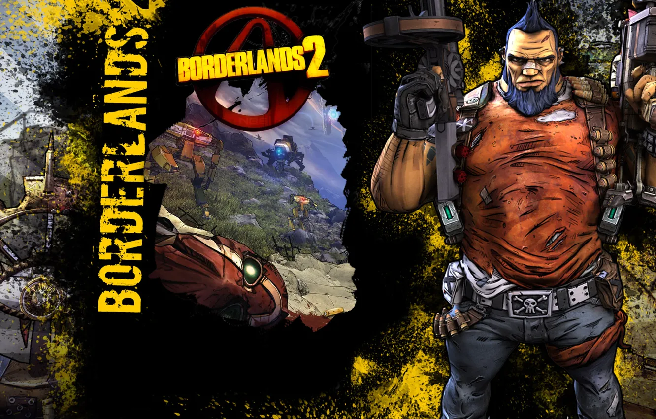 Photo wallpaper background, Borderlands, Gunzerker, Salvador, Ganzerker