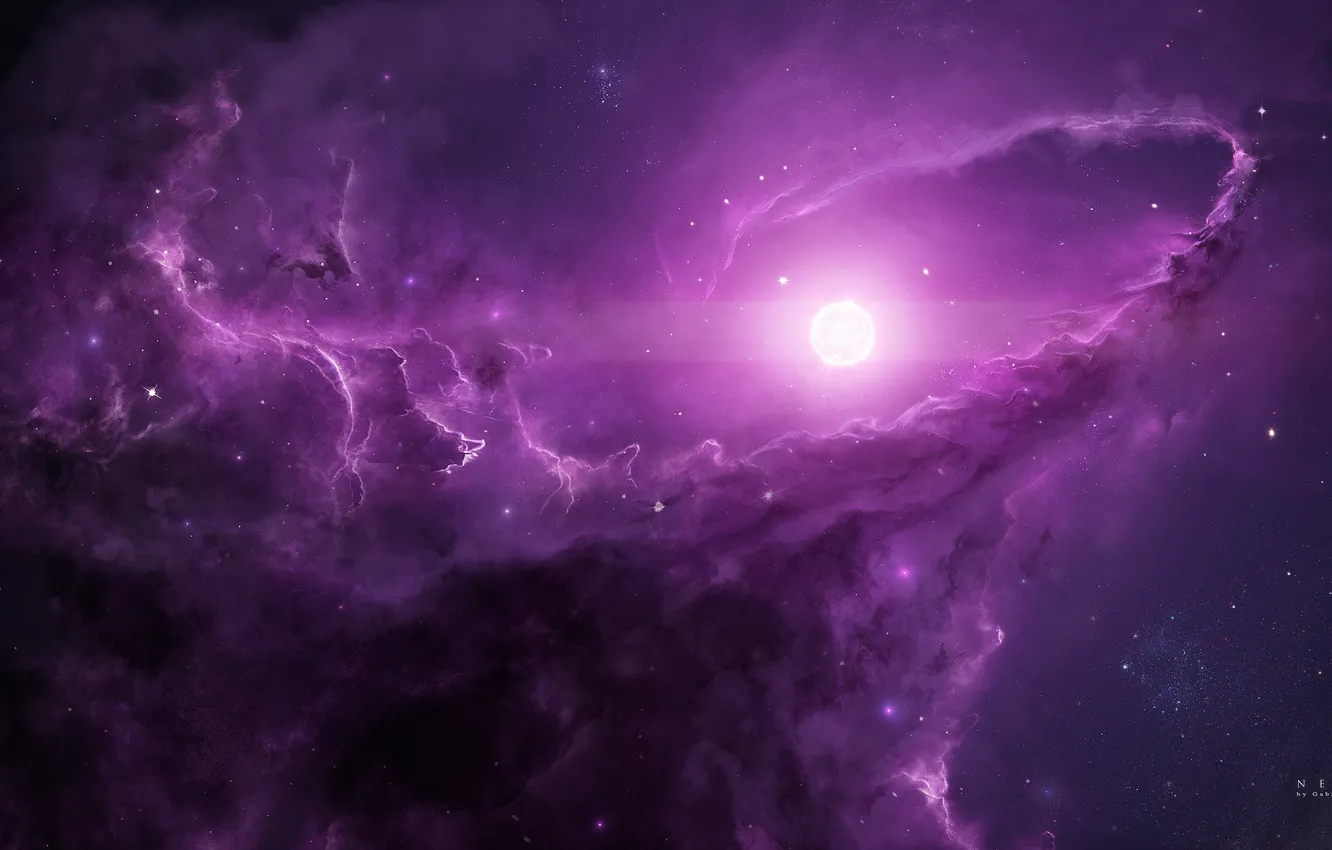 Photo wallpaper space, stars, nebula, fiction, art, space, nebula, art