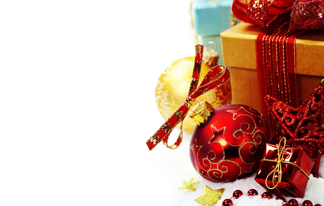 Photo wallpaper balls, decoration, holiday, new year, Christmas, Christmas, New Year