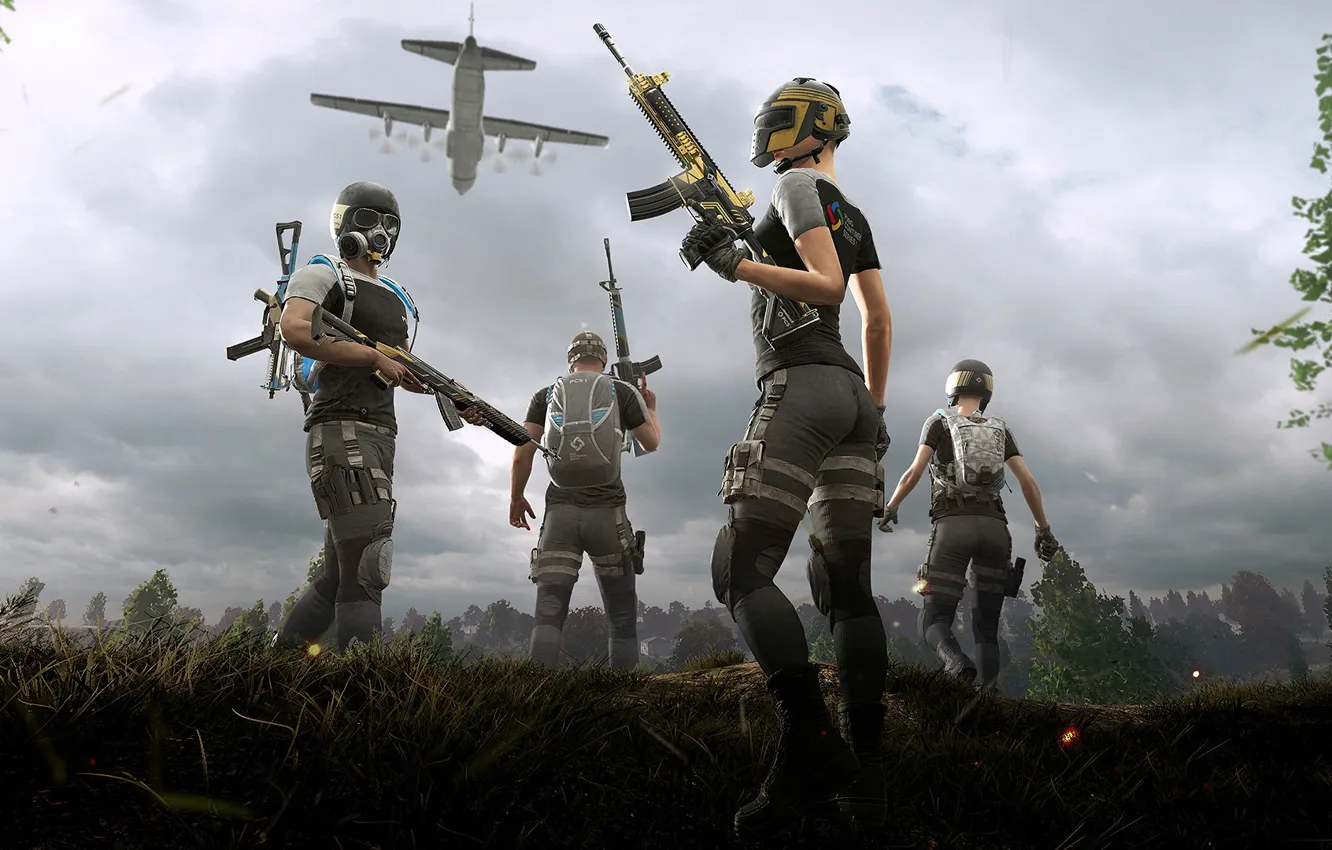 Photo wallpaper weapons, soldiers, the plane, PlayerUnknown's Battlegrounds