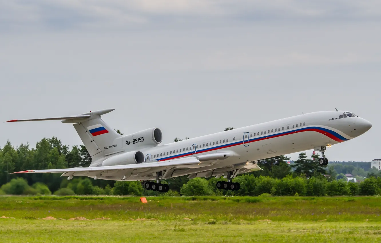 Photo wallpaper Tu-154, Tupolev, Tupolev, Russian Air Force, Tu-154, RA-85155