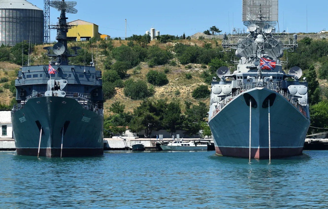 Photo wallpaper ship, large, anti-submarine, Kerch, training, Perekop