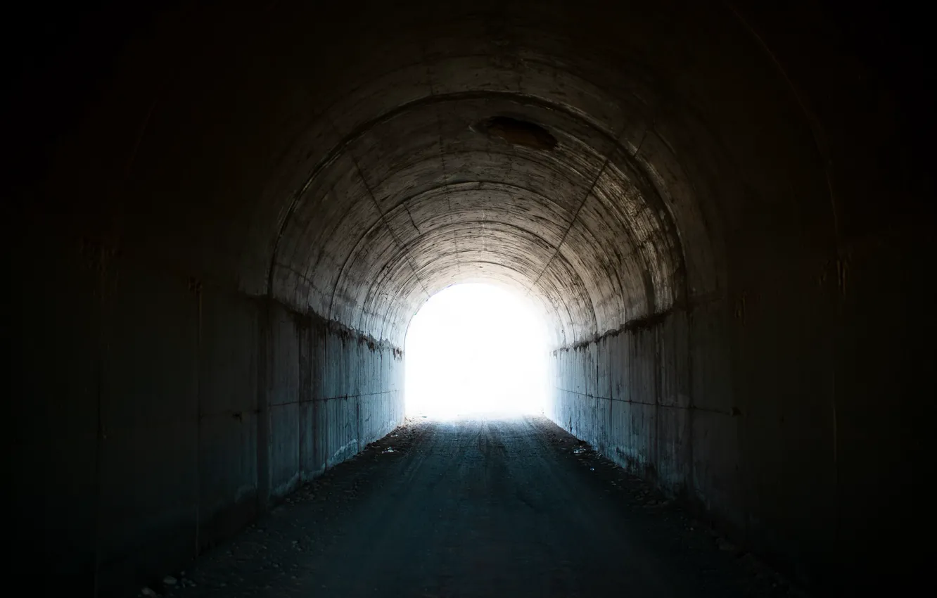 Photo wallpaper road, light, the tunnel