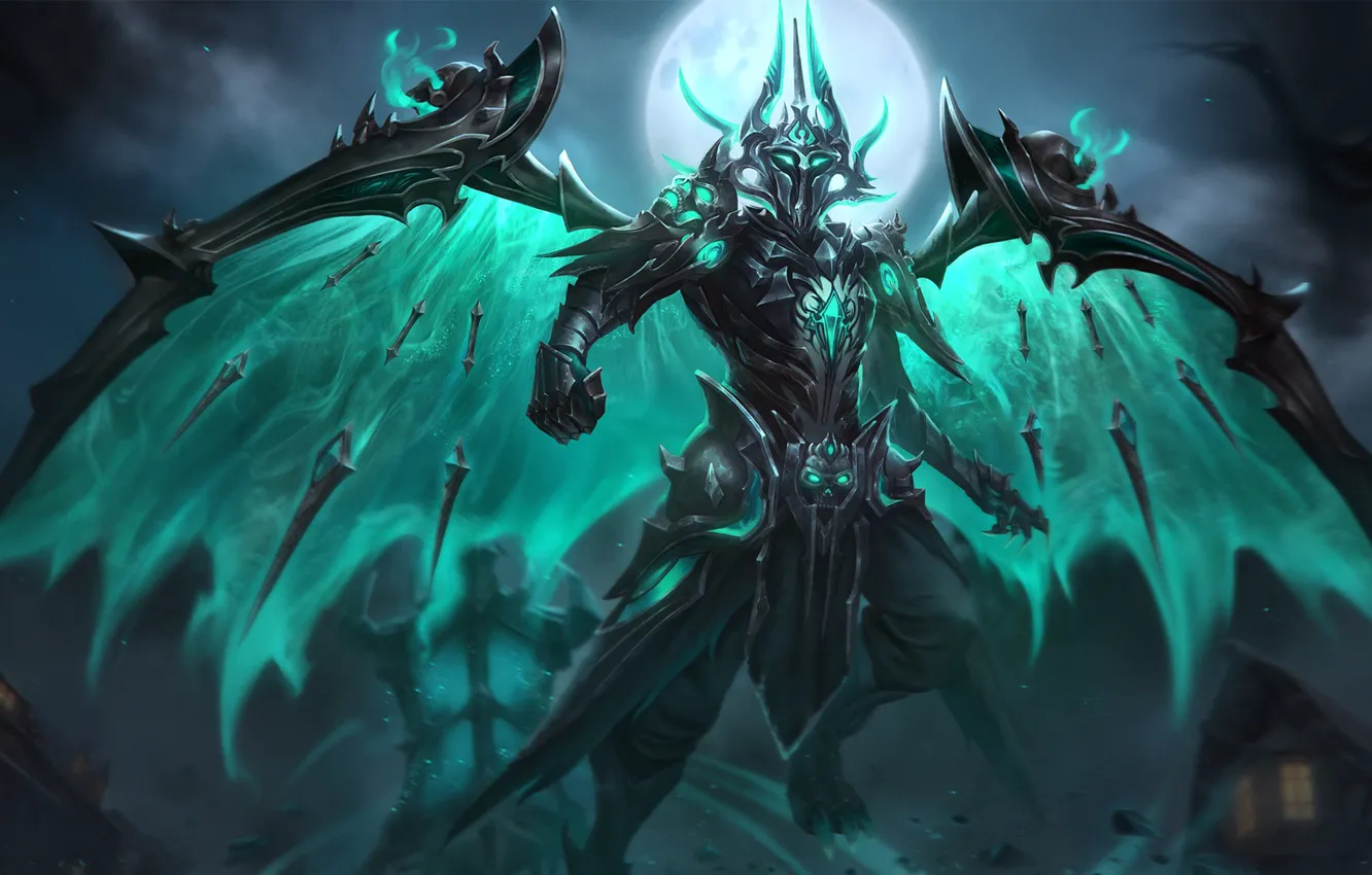 Photo wallpaper the game, SMITE, angel, Chernobog, dark, god