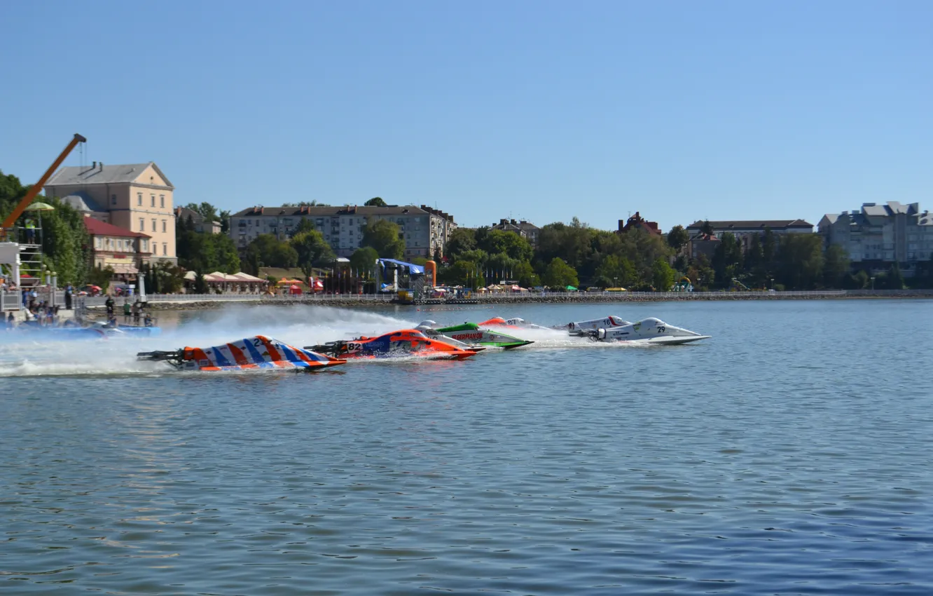 Photo wallpaper race, boat, speed