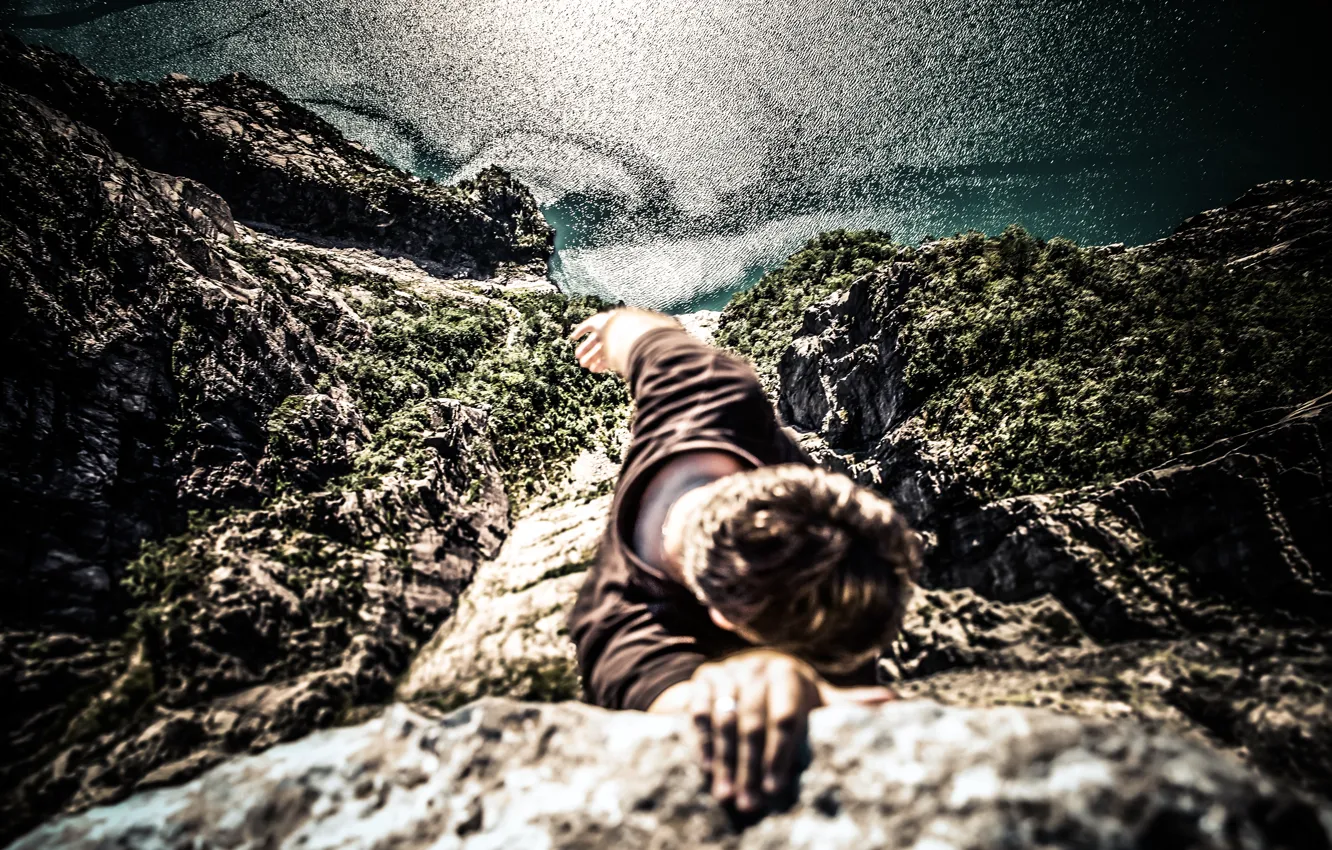 Photo wallpaper rocks, height, extreme, photo, the view from the top, photographer, Andrés Nieto Porras, hook