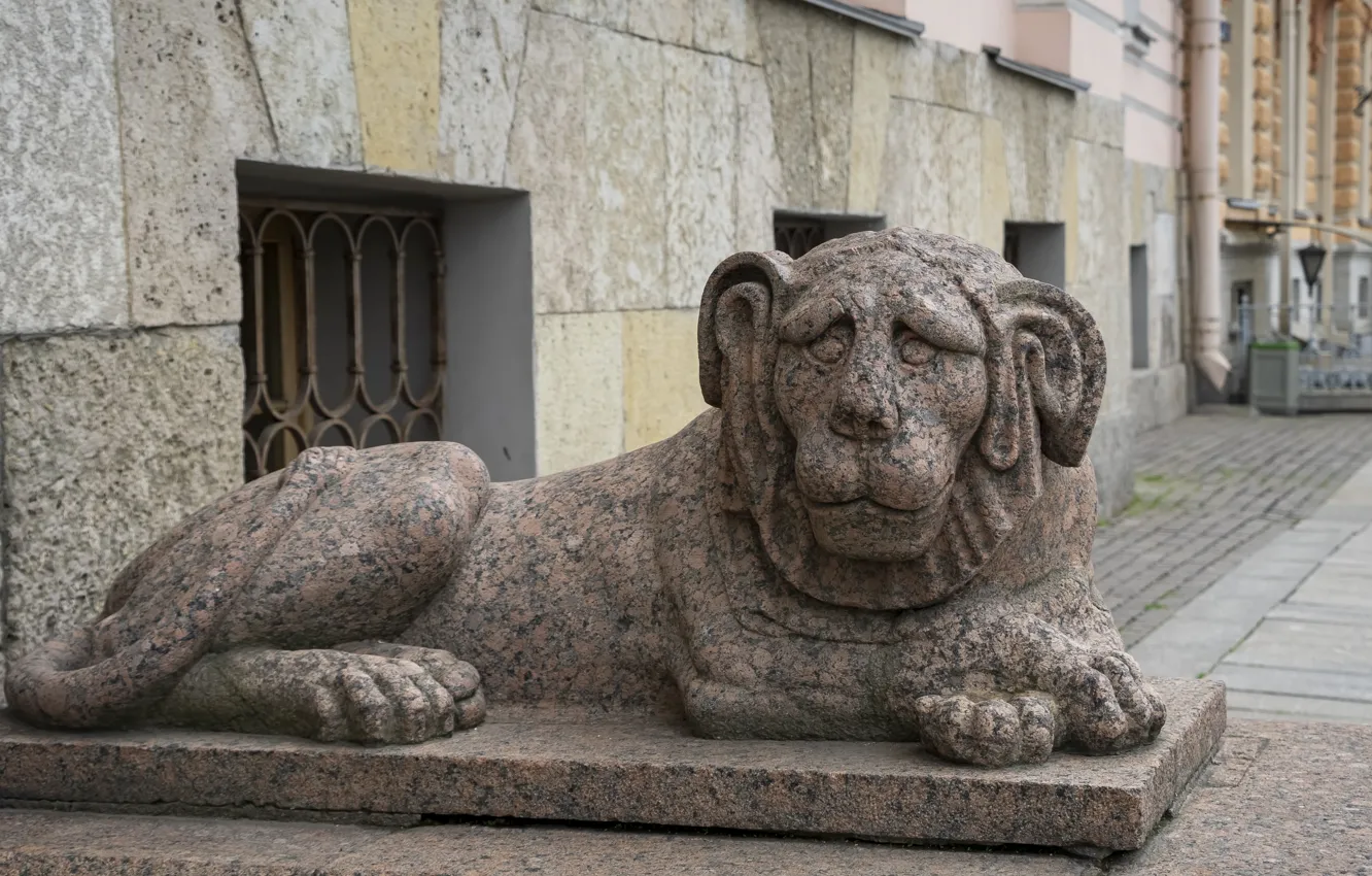 Photo wallpaper street, Leo, Peter, sculpture, Russia