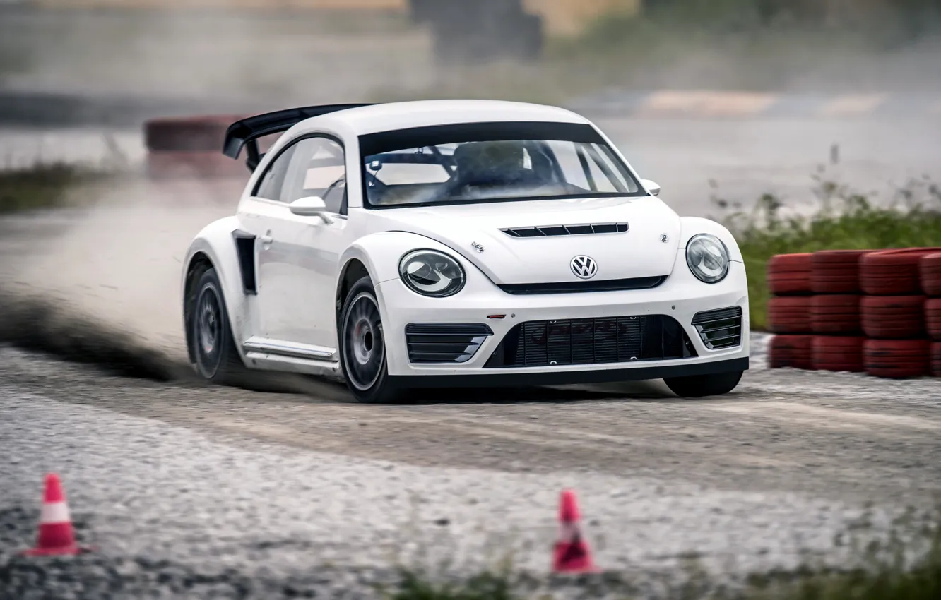 Photo wallpaper White, Volkswagen, Beetle, Cars, 2014, GRC