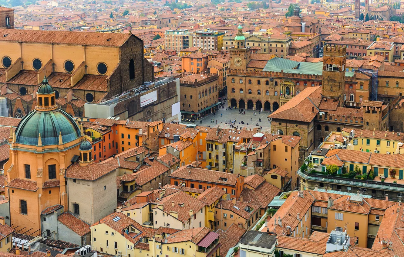 Photo wallpaper building, area, Italy, panorama, Bologna