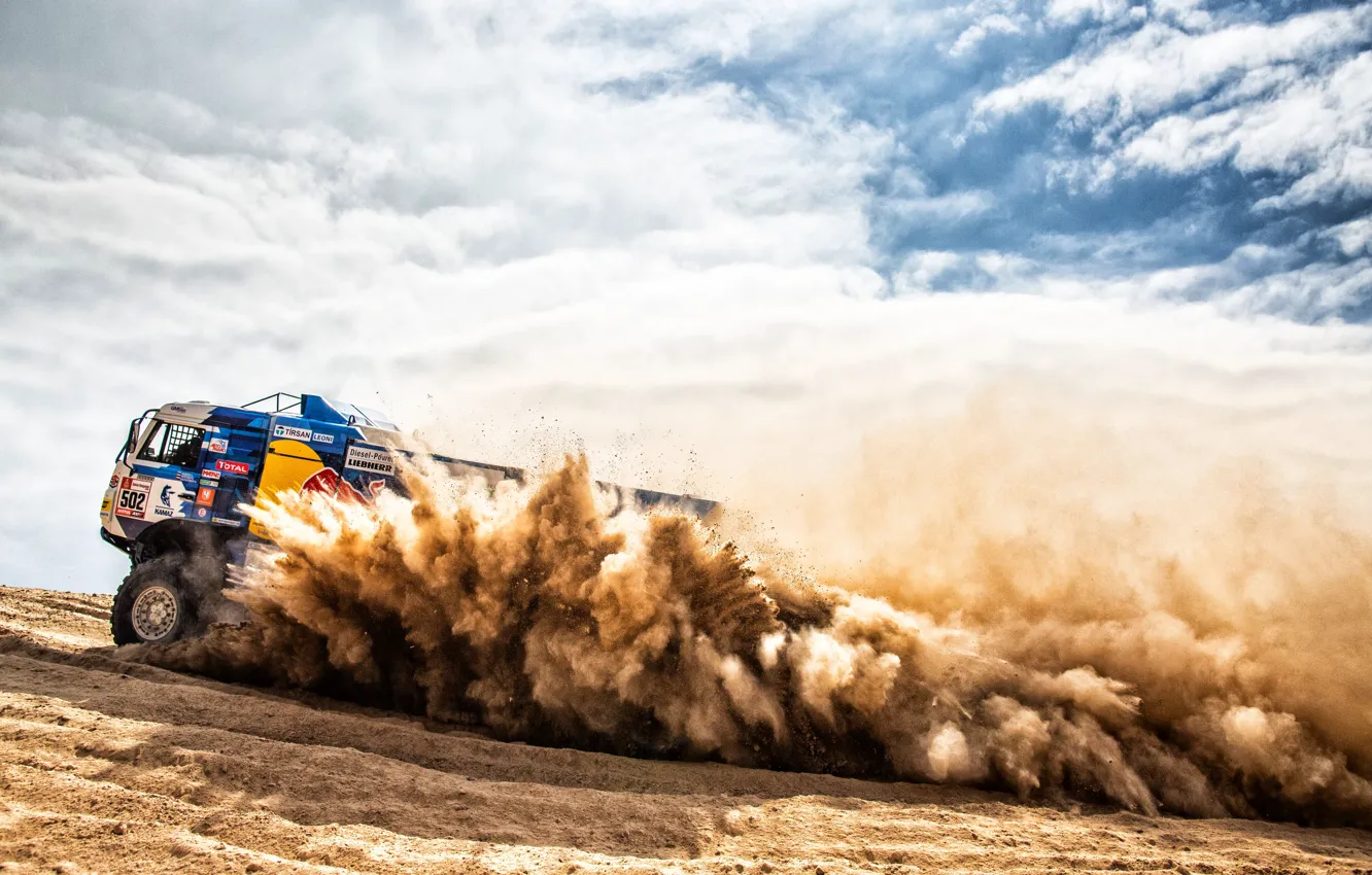 Photo wallpaper sand, machine, auto, race, sport, dunes, Truck, Master