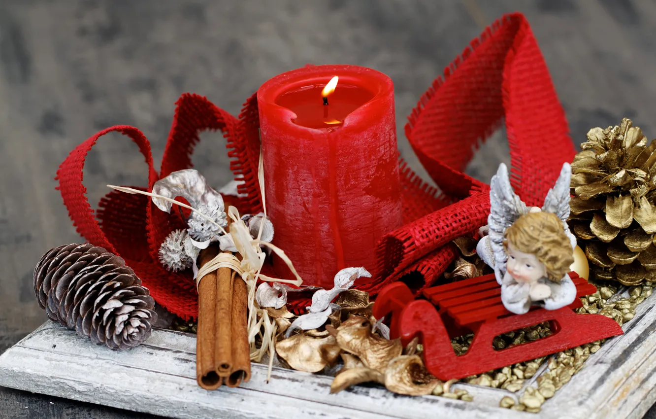 Photo wallpaper candles, New Year, Christmas, merry christmas, decoration, xmas, holiday celebration