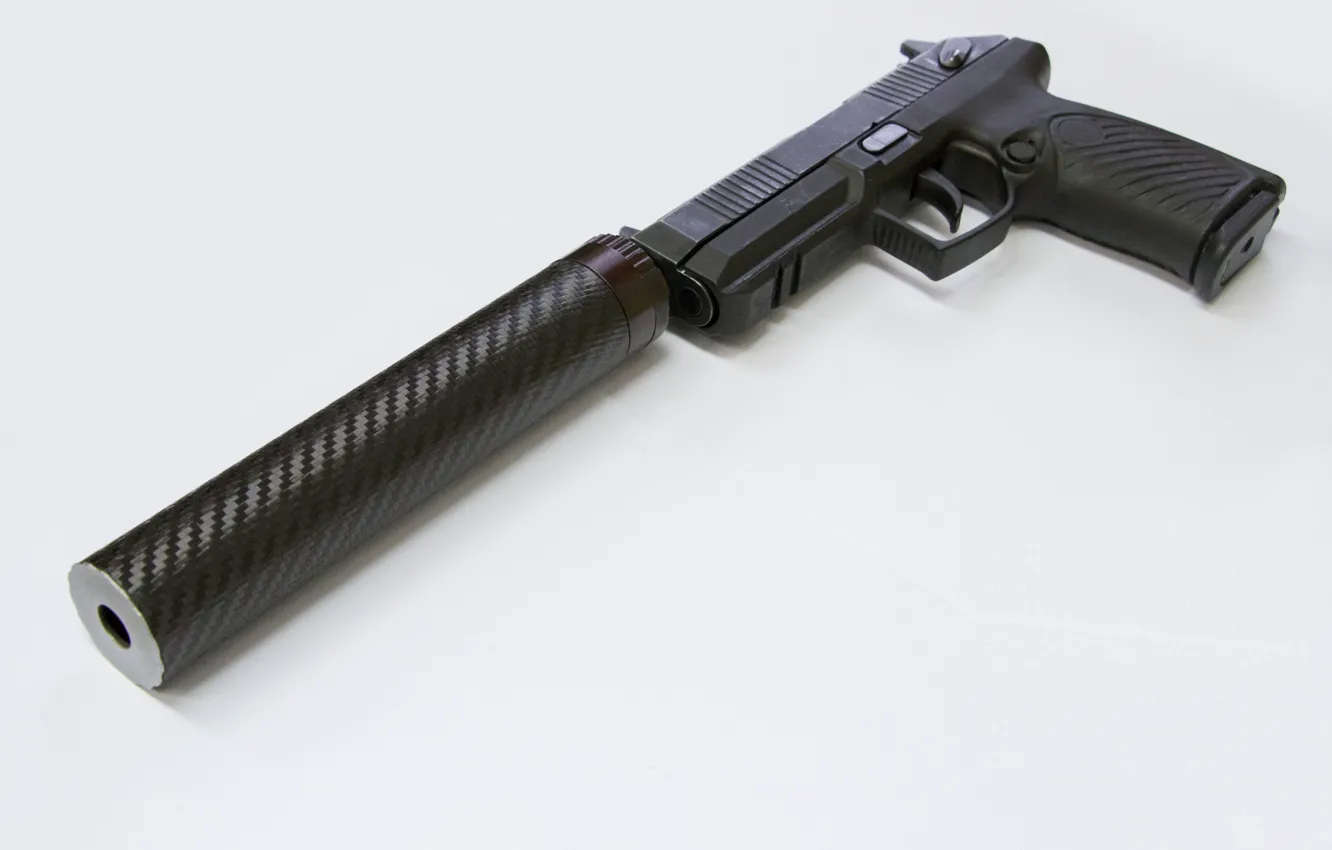 Photo wallpaper Gun, Muffler, New pistol complex "Boa"