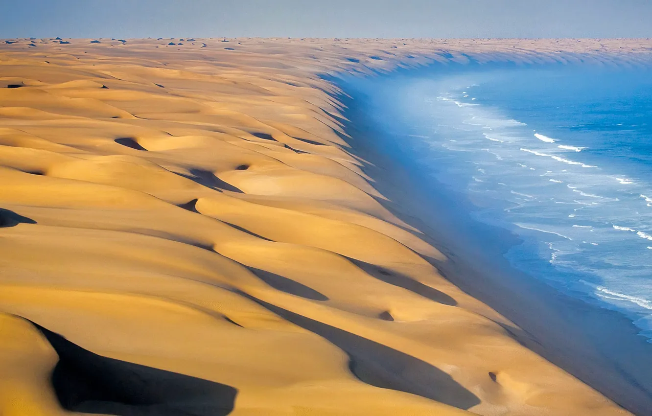 Photo wallpaper desert, Africa, The Atlantic ocean, Namib