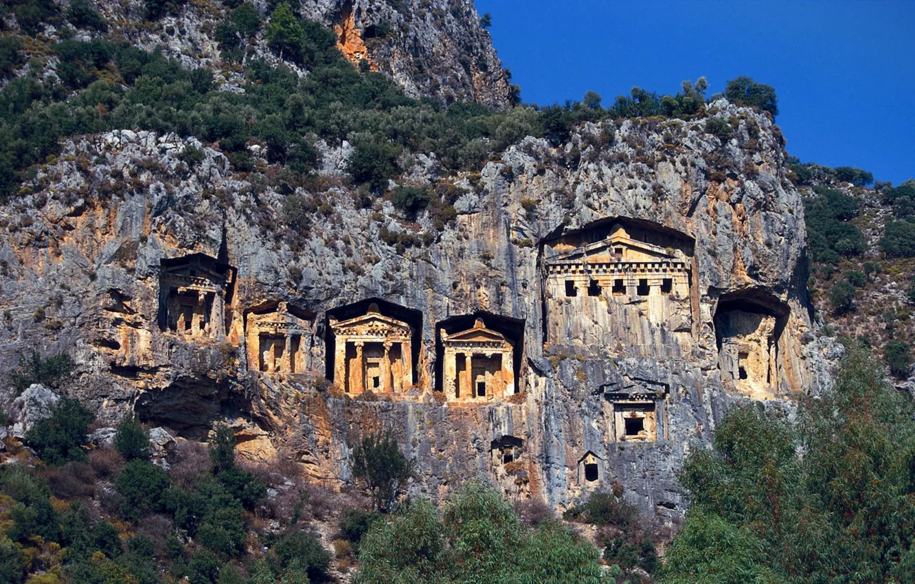 Photo wallpaper rocks, the monastery, Ancient