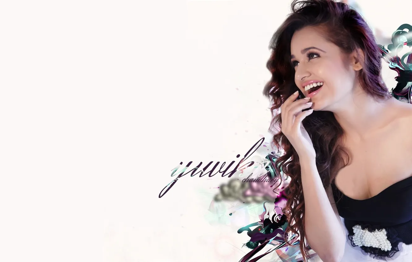 Photo wallpaper girl, actress, beauty, girl, sexy, cleavage, smile, beautiful