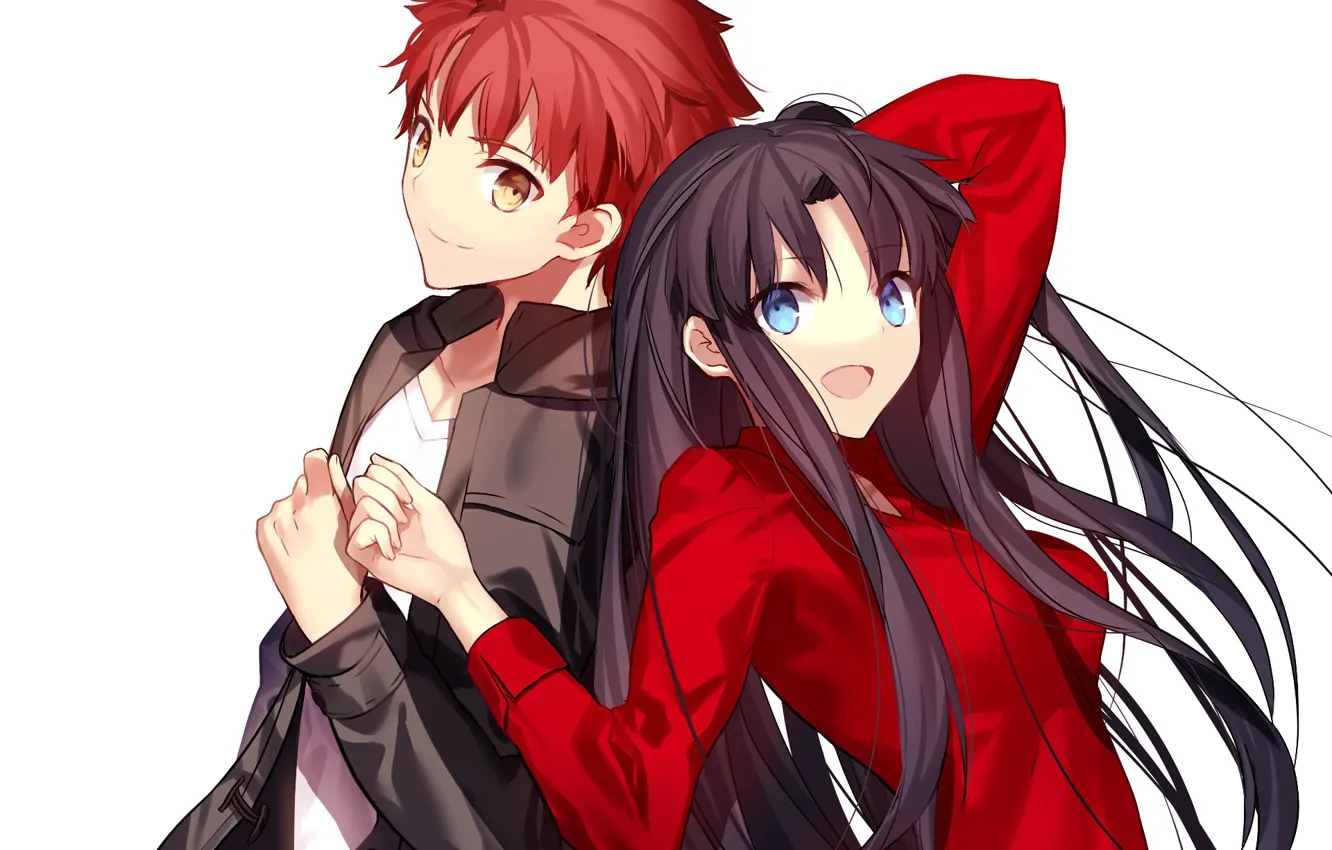 Photo wallpaper girl, anime, guy, Fate stay night, Fate / Stay Night