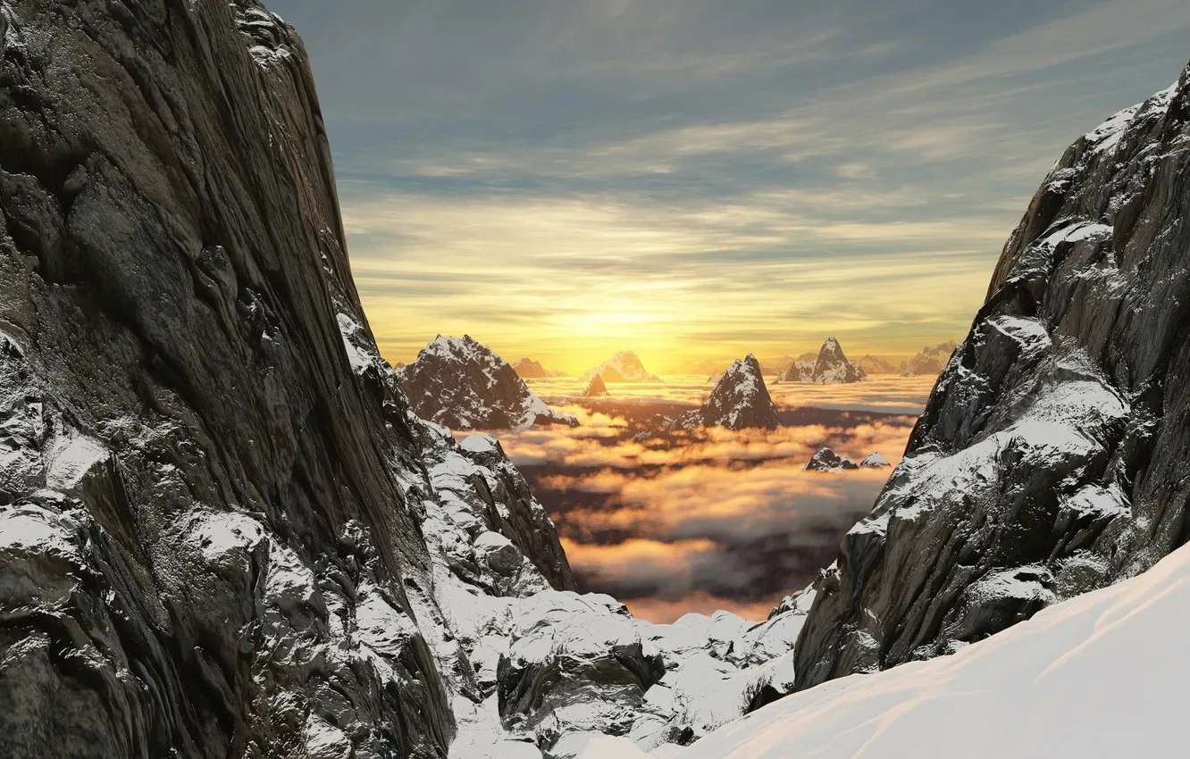 Photo wallpaper landscape, nature, mountains, Sierra Nevada Makos Mountains