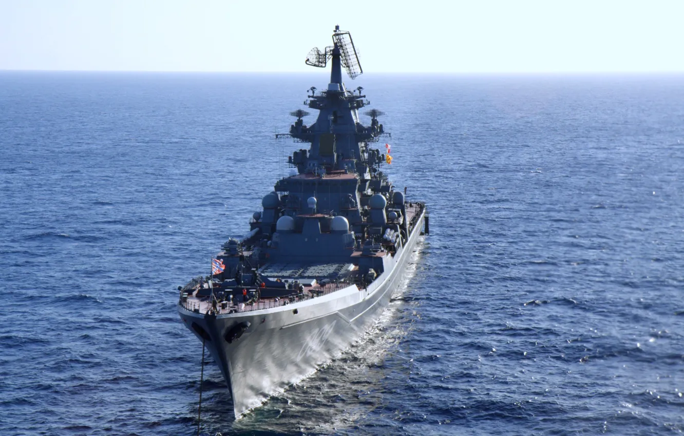 Photo wallpaper sea, at anchor, Peter the great