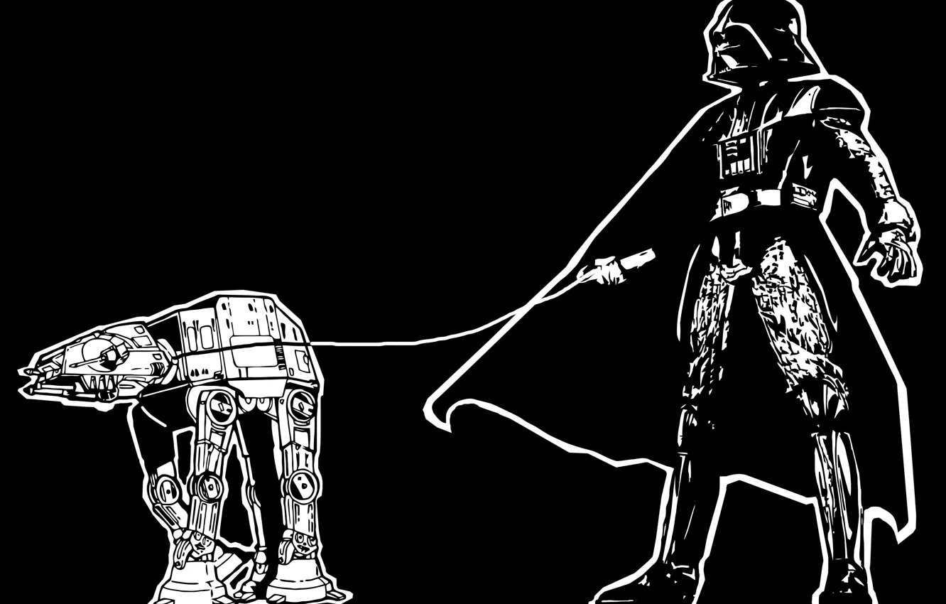 Photo wallpaper Star Wars, Darth Vader, AT-AT, Star Wars
