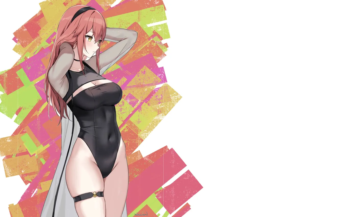 Photo wallpaper kawaii, girl, colourful, boobs, anime, breasts, babe, cute