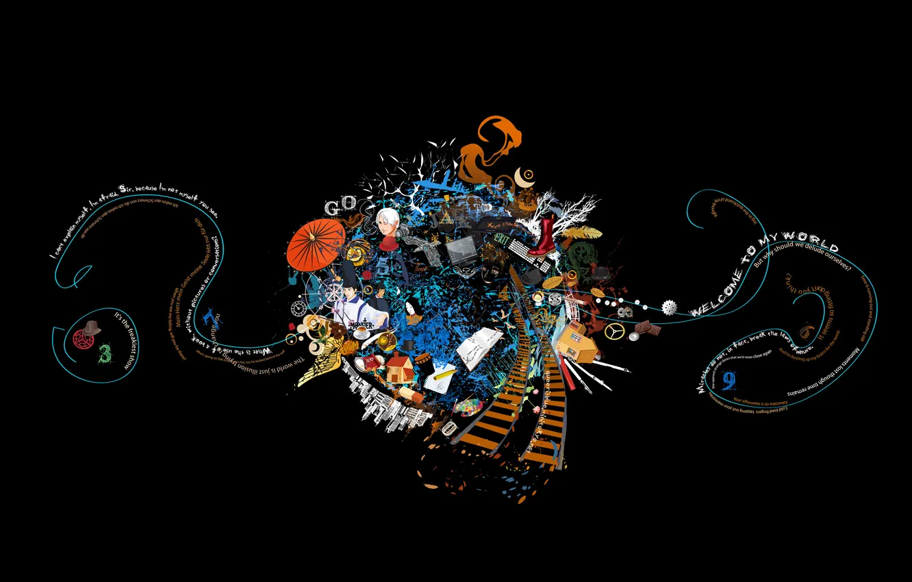 Photo wallpaper anime, vector art, Welcome To My World