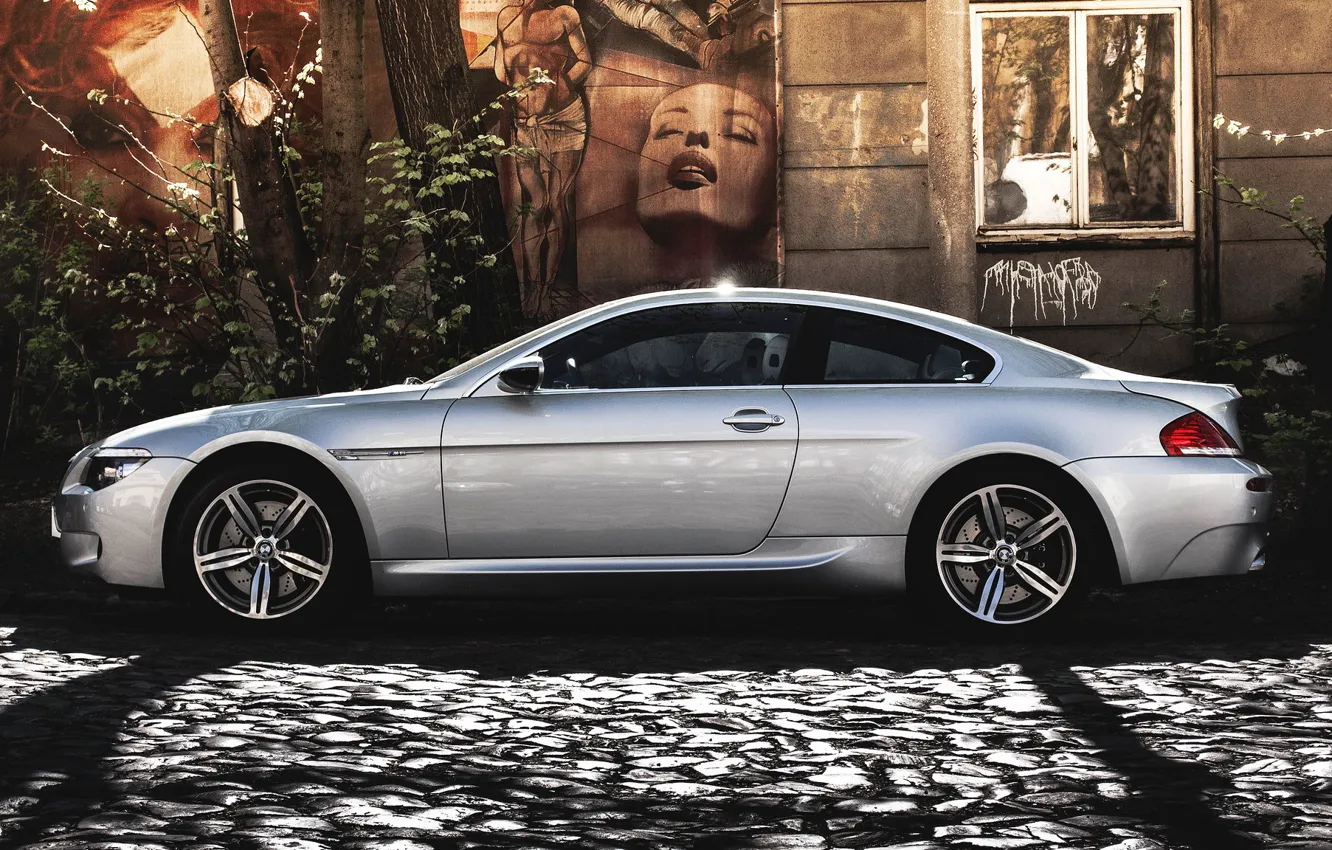 Photo wallpaper BMW, silver