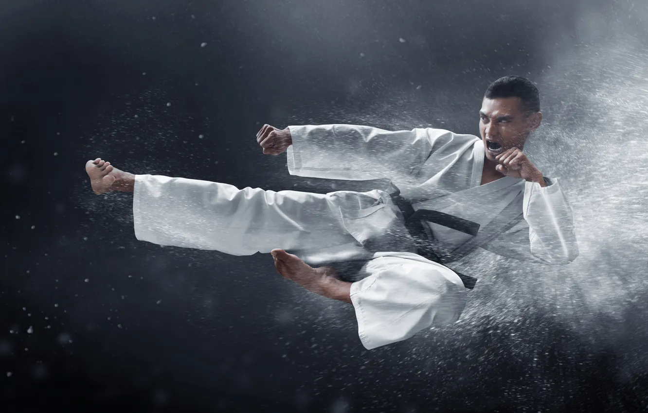 Photo wallpaper power, man, master, position, martial