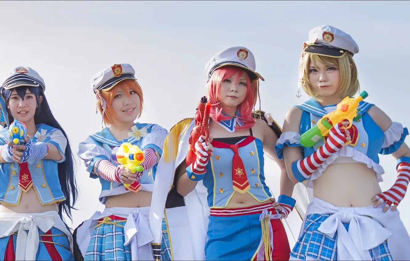 Photo wallpaper girls, toys, cosplay, situations, for, asian girls, course