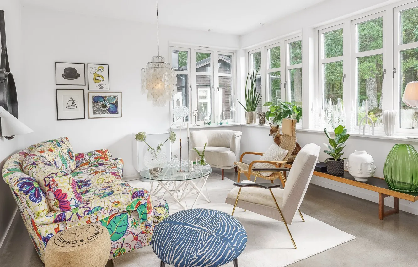 Photo wallpaper style, room, interior, light, Sweden, living room, swedish design, Syragatan