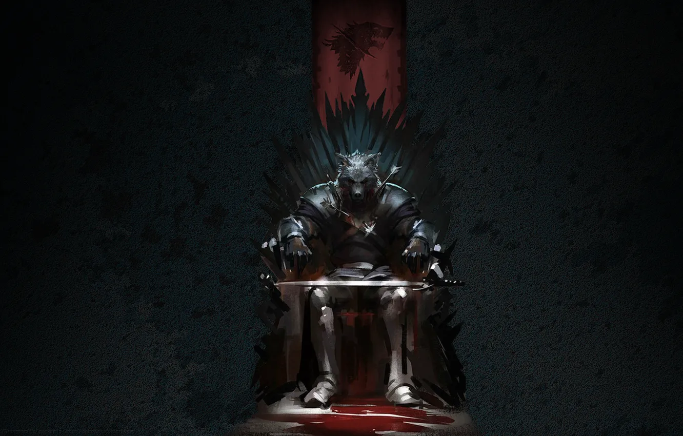 Photo wallpaper the direwolf, A Song of Ice and Fire, A song of Ice and Fire, Game …