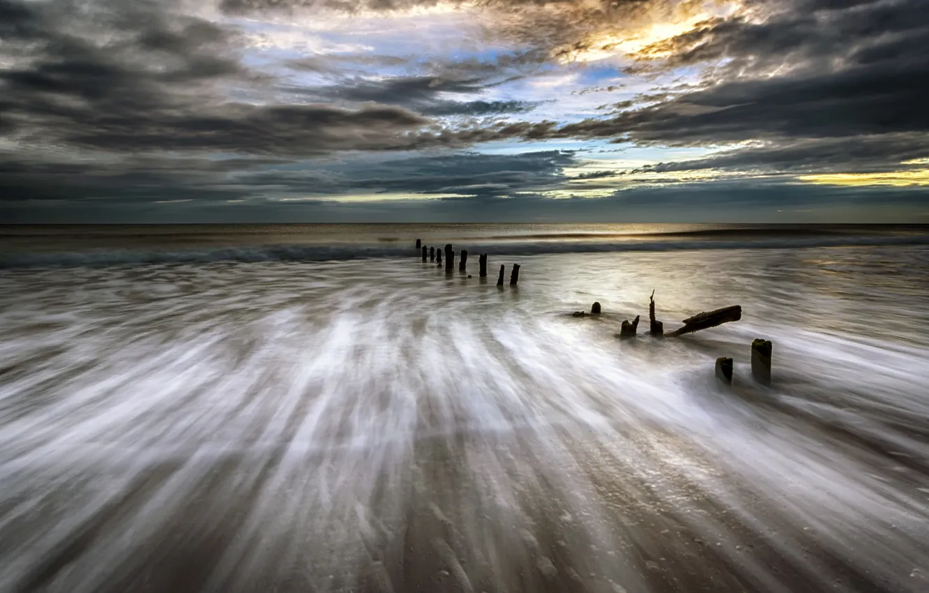 Photo wallpaper sea, landscape, shore