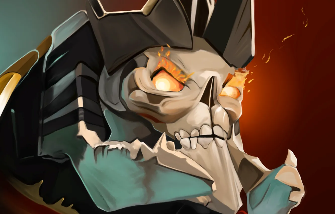 Photo wallpaper art, skeleton, king, dota 2, Skeleton King, Ostarion, Wraith King, SCoTTT