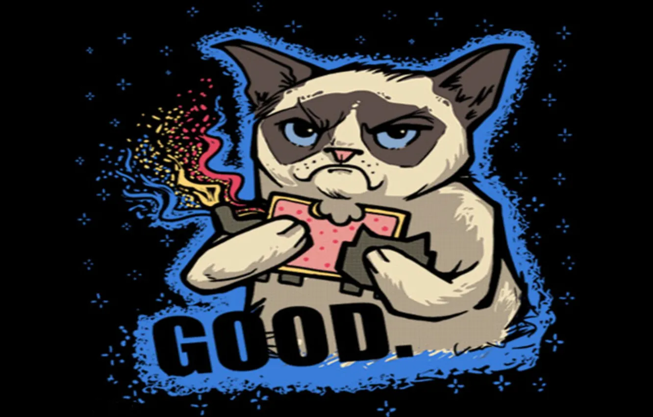 Photo wallpaper cat, space, well, good, the nanced