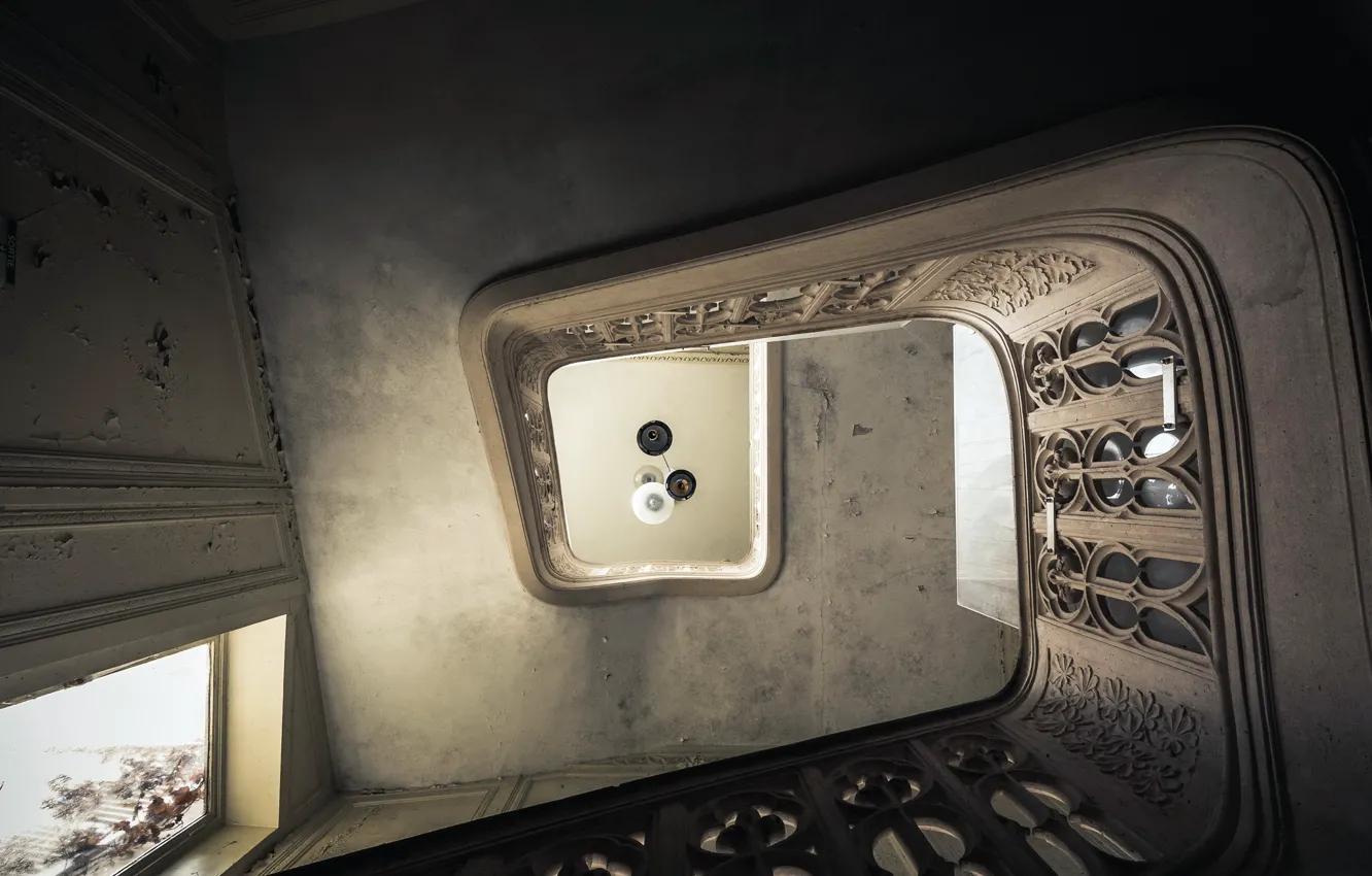 Photo wallpaper background, wall, ladder