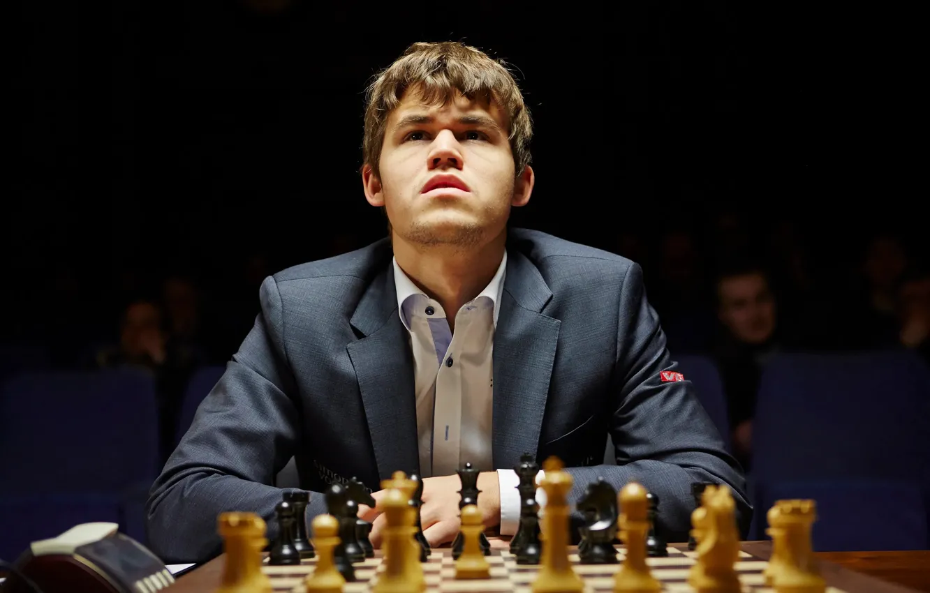 Photo wallpaper the game, chess, game, chess, champion, Magnus Carlsen