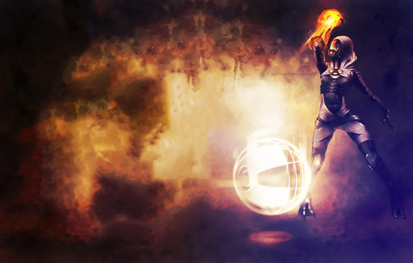 Photo wallpaper mass effect, Tali, tali