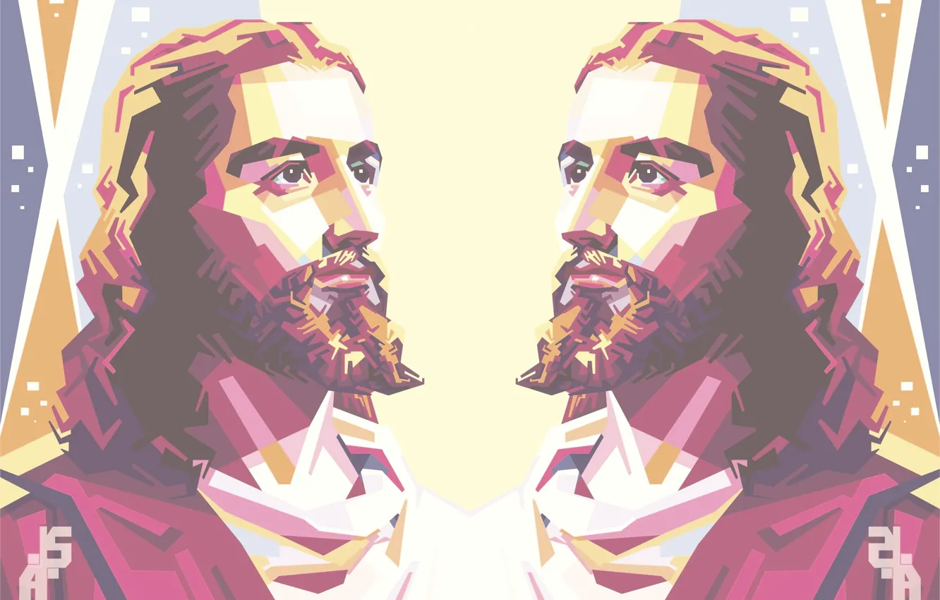 Photo wallpaper Jesus, God, minimalism, minimal, God, Jesus